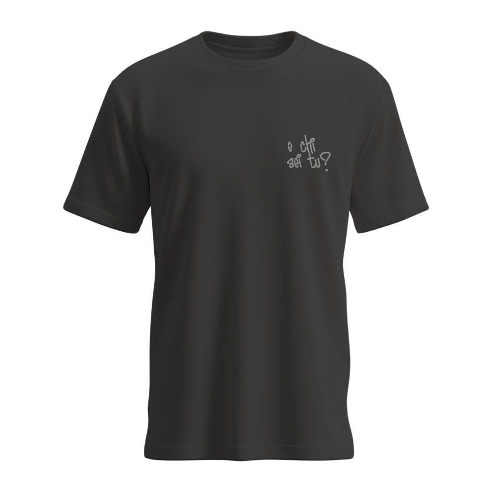 t-shirt comix e chi sei tu nero grigio