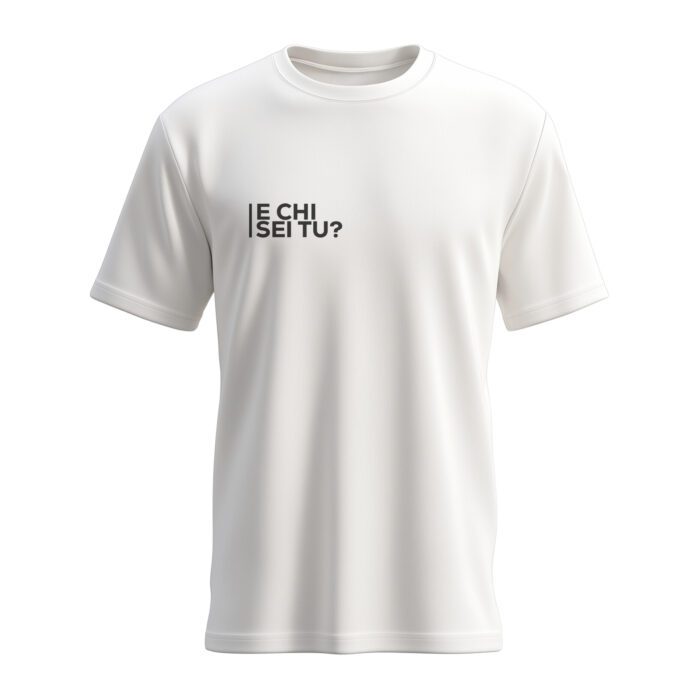 t-shirt e chi sei tu bianco nero