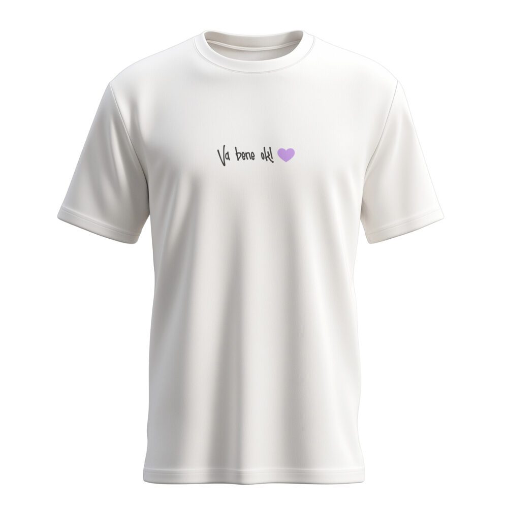 t-shirt va bene ok comix con cuore