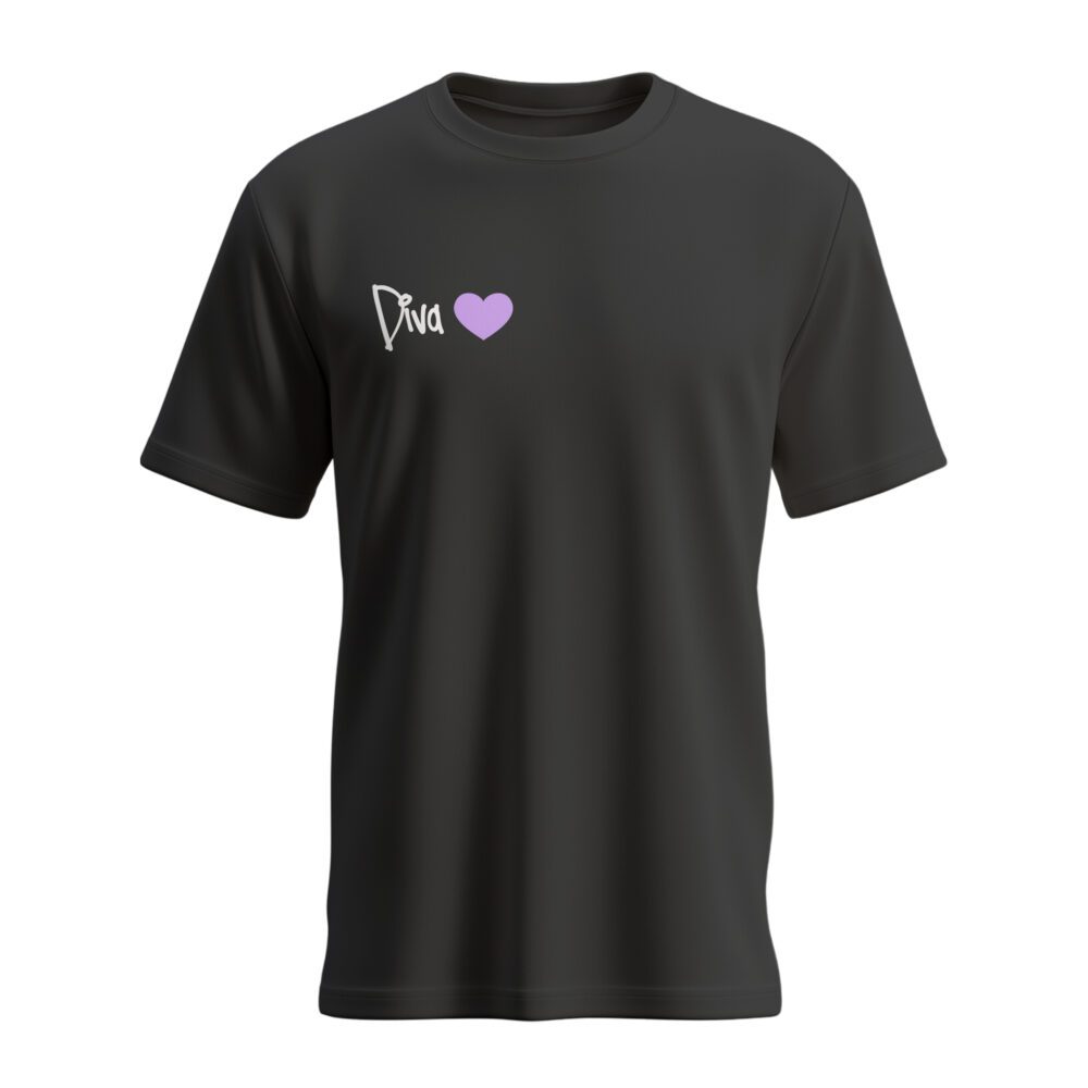t-shirt diva nera